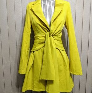 Yellow blazer dress